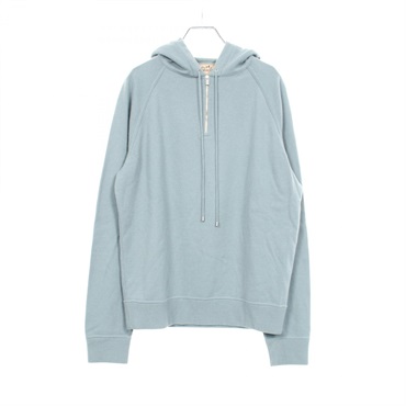 HERMES knitwear Hoodie #M wool cashmere Blue Used Women