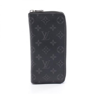 LOUIS VUITTON Zippy Vertical Around long Wallet M62295 Monogram eclipse Used LV