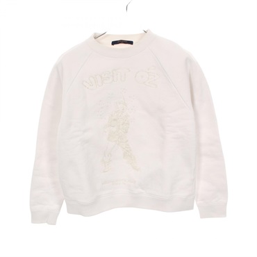 LOUIS VUITTON Scarcrow Embroidered Sweatshirt pullover #XS cotton White Used