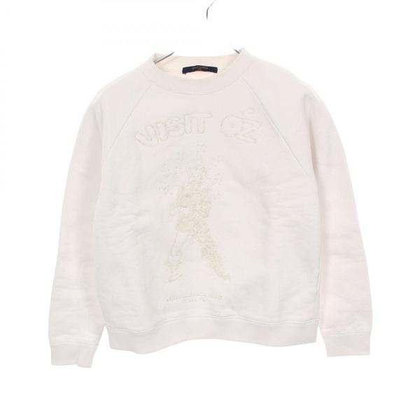 LOUIS VUITTON Scarcrow Embroidered Sweatshirt pullover #XS cotton White Used