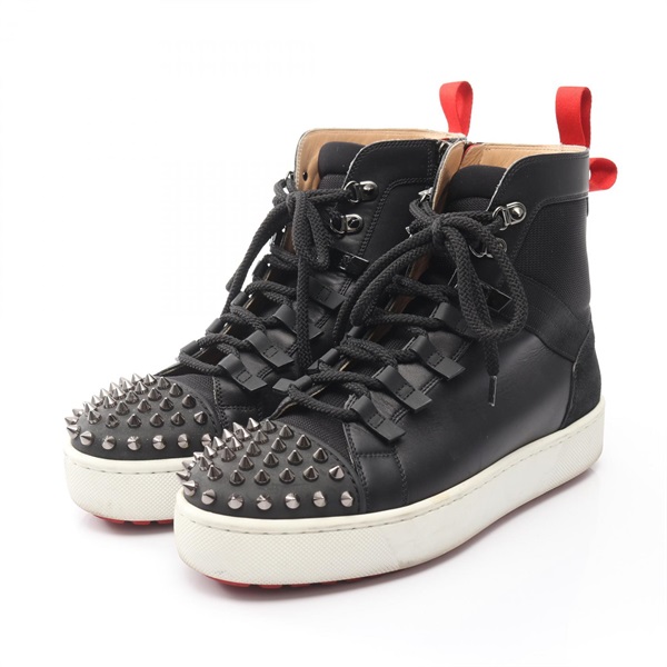 Christian Louboutin SMARTIC boots leather Black Used mens #41.5