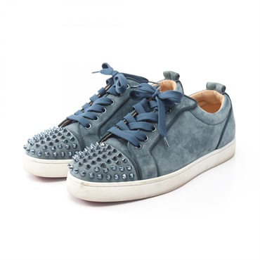 Christian Louboutin Louis junior Spikes sneakers Suede Blue #41.5 Used mens
