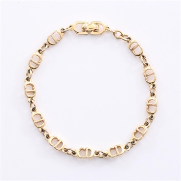 Dior CD logo Bracelet Gold Plated Used Women