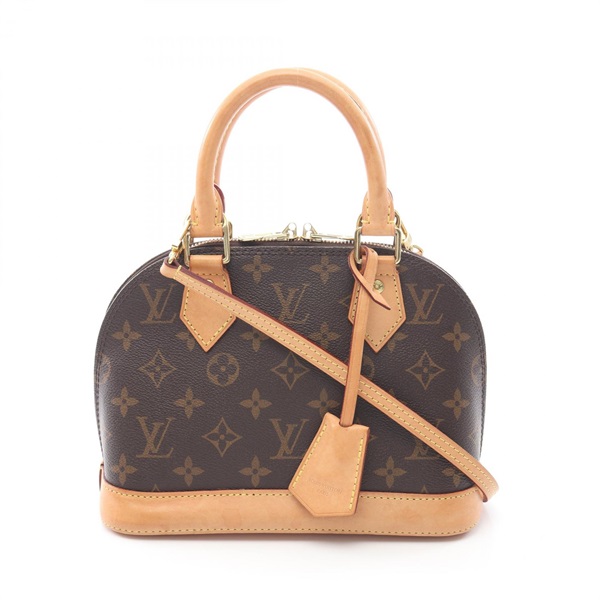 LOUIS VUITTON Alma BB Shoulder Handbag M53152 Monogram canvas leather Brown Used