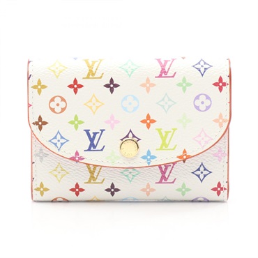 LOUIS VUITTON × TM Porte-monnaie Rosali coin purse M13399 Monogram Multi White