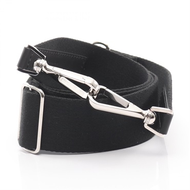 GOYARD Belt MM Shoulder strap canvas Black SHW Used unisex