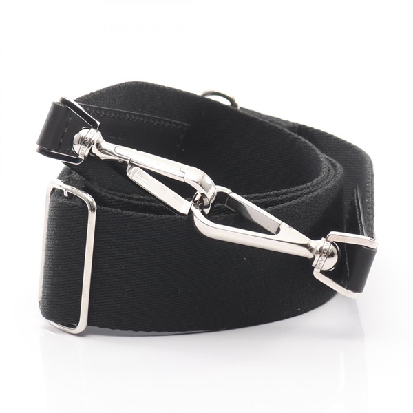 GOYARD Belt MM Shoulder strap canvas Black SHW Used unisex