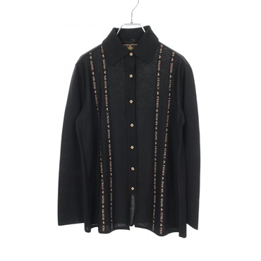 FENDI cardigan knitwear #40 wool Black Used Women