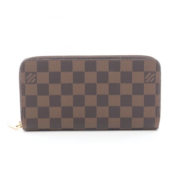 LOUIS VUITTON Zippy wallet Around long purse N60015 Damier ebene used LV
