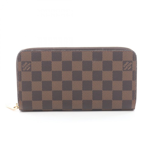 LOUIS VUITTON Zippy wallet Around long purse N60015 Damier ebene used LV