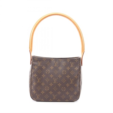LOUIS VUITTON Looping MM Shoulder Bag M51146 Monogram leather Brown Used Women