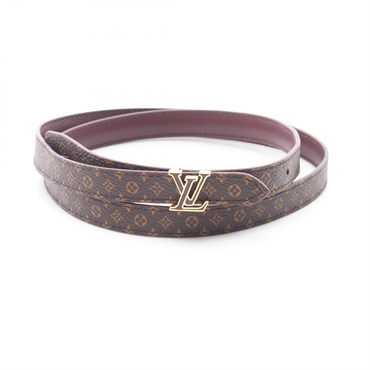 LOUIS VUITTON Mini LV Enamel 15mm Reversible belt 80cm M8866 canvas leather Used