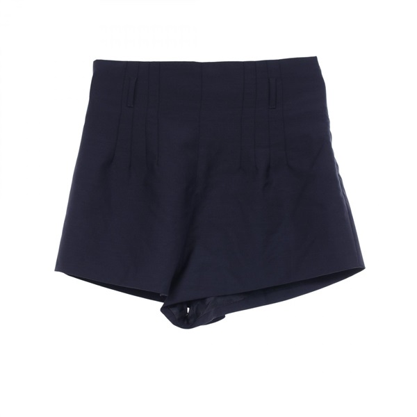 PRADA Short Pants P2051H wool Moheya Navy Used Women #40S