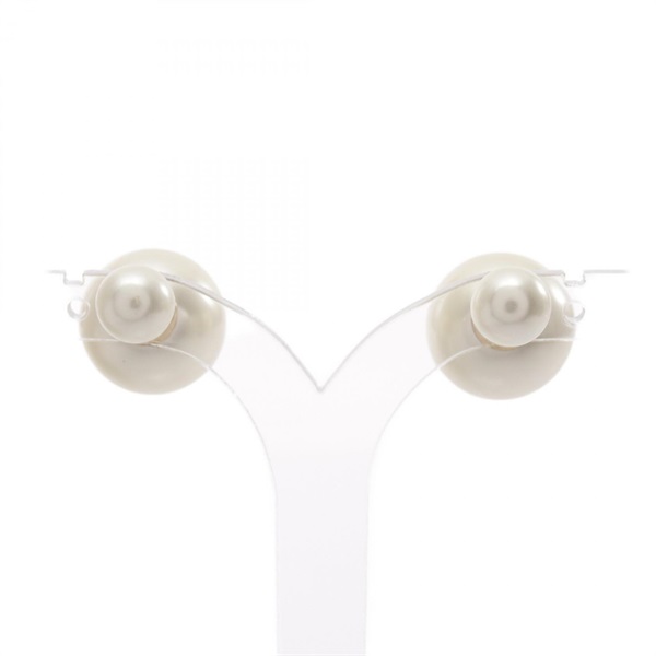 Christian Dior Tribales Pierced earrings Gold Plated Artificial pearl Used