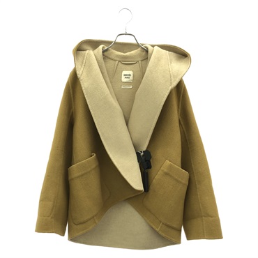 HERMES poncho #34 coat hoodie cashmere Brown Used