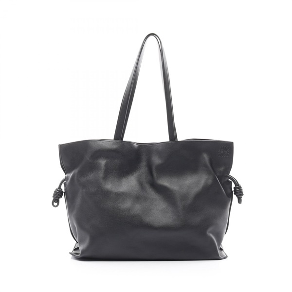 LOEWE Flamenco Clutch XL Shoulder Hand Bag A411X12X0 leather Black Used Women