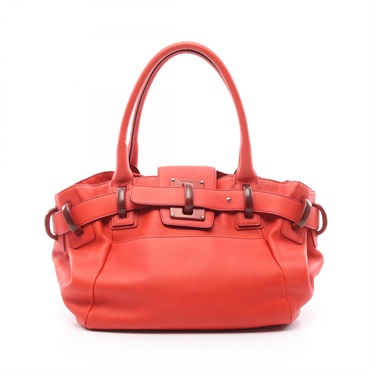 Salvatore Ferragamo Shoulder Tote Bag 21 A015 leather Wood Red Used Women