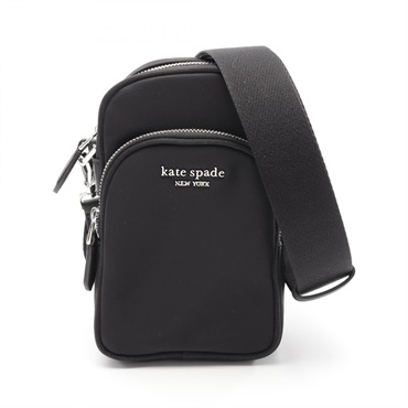 Kate Spade Sam Shoulder crossbody Bag KB337 Nylon Black Used Women logo