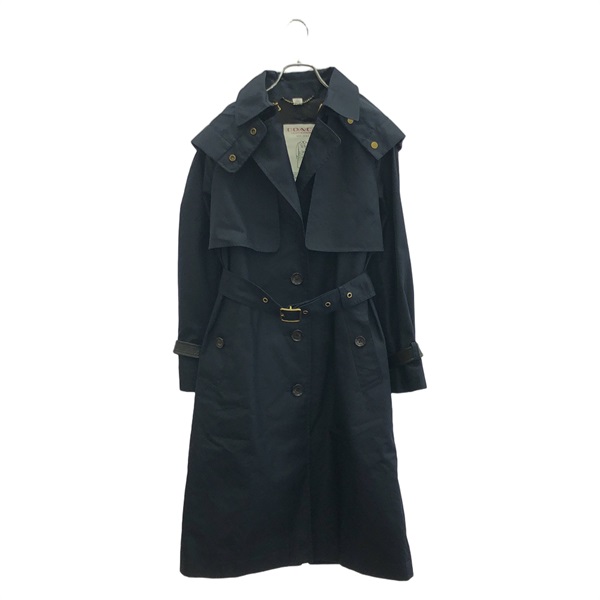 COACH Trench coat Cotton Navy Size 2 Used Women