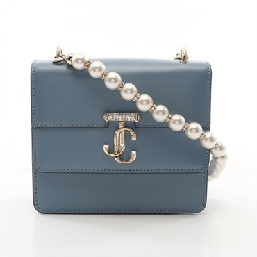 JIMMY CHOO Avenue Quad XS Shoulder Bag leather Blue Used Women