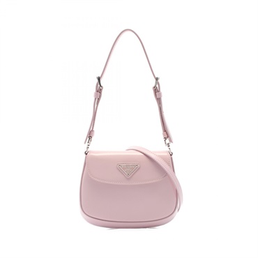 PRADA SPAZZOLATO Cleo Mini 2way shoulder Handbag 1BH188 leather Pink Used Women