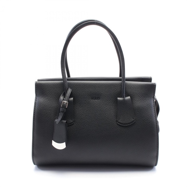 TOD'S Note Hand Tote Bag leather Black Used Women