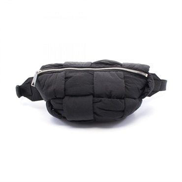 BOTTEGA VENETA Cassette Bumbag waist 755870 Nylon Black Used Women