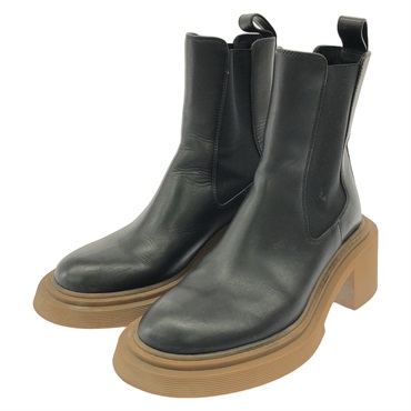 LOEWE ankle boots leather Black Used Women #35