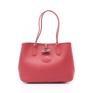 Longchamp ROSEAU Shoulder Tote Bag 2685 871 leather Pink Used Women