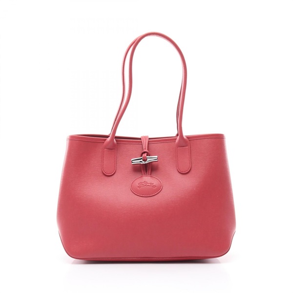 Longchamp ROSEAU Shoulder Tote Bag 2685 871 leather Pink Used Women
