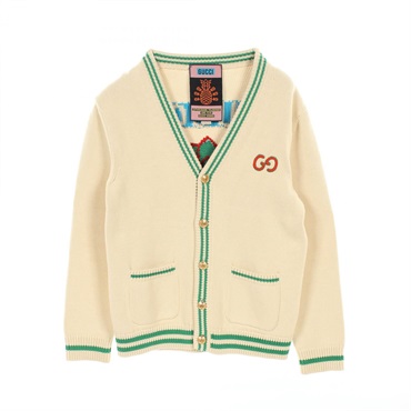 GUCCI cardigan knitwear S size cotton Beige Multicolor Used