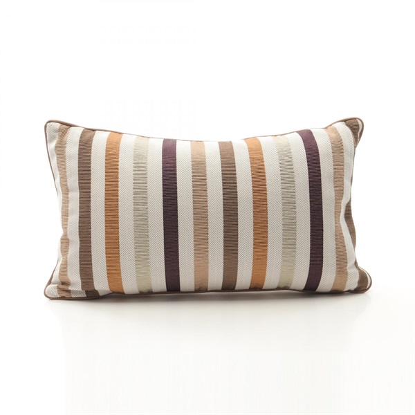 HERMES Cushion Cotton rayon Beige Brown Used Women SHW