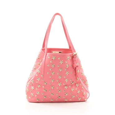 JIMMY CHOO SASHA S Hand Tote Bag leather Pink Used Women