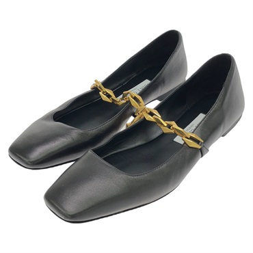 JIMMY CHOO Diamond Tilda Flats pumps Black leather Black Size 38 Used Women