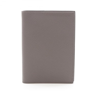 HERMES Agenda GM Notebook cover Z Epsom Beige Etoupe Grey Used SHW