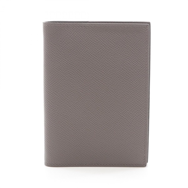 HERMES Agenda GM Notebook cover Z Epsom Beige Etoupe Grey Used SHW
