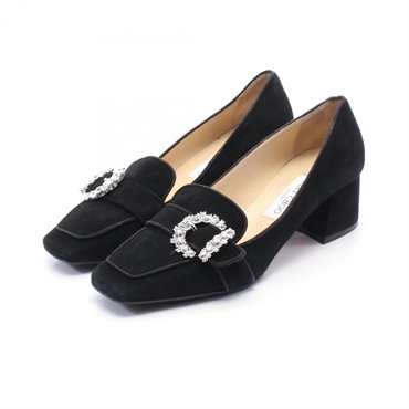 JIMMY CHOO CHERI Pumps Heels Suede Black Size 39 Used Women