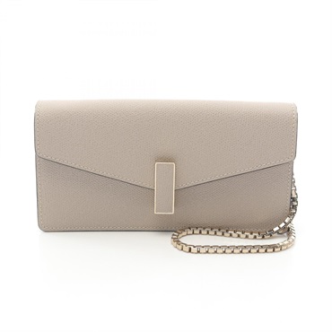 Valextra Izzy De Pochette business clutch bag chain shoulder leather Beige Used