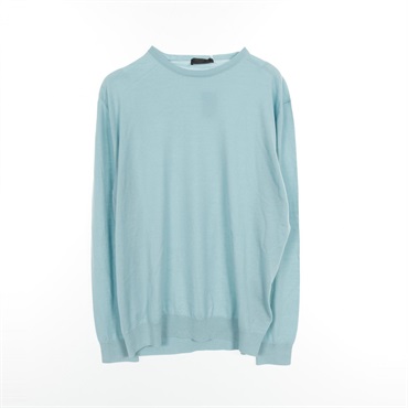 PRADA knitwear long sleeve sweater tops wool Blue Used mens #52