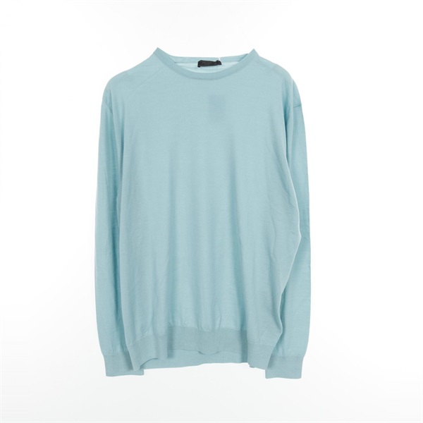 PRADA knitwear long sleeve sweater tops wool Blue Used mens #52