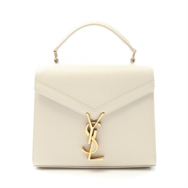 SAINT LAURENT PARIS Cassandra Monogram Handbag 602716 leather White Used Women