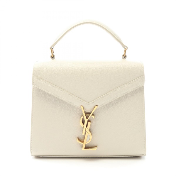 SAINT LAURENT PARIS Cassandra Monogram Handbag 602716 leather White Used Women