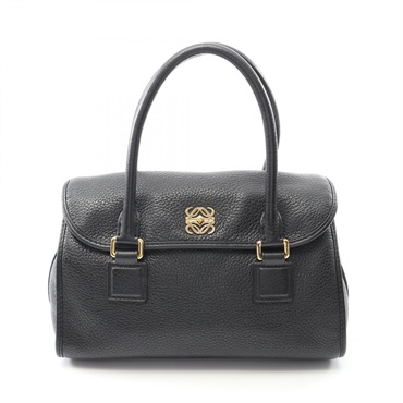 LOEWE Alamo 28 Handbag leather Black Used Women No strap