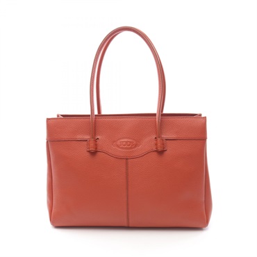 TOD'S MOCASSINO Shoulder Tote Hand Bag leather Brown Used Women
