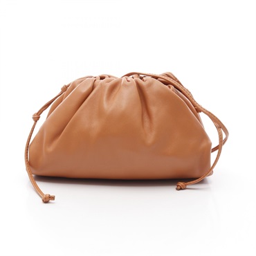 BOTTEGA VENETA Mini the pouch Shoulder Bag 585852 leather Brown Used crossbody