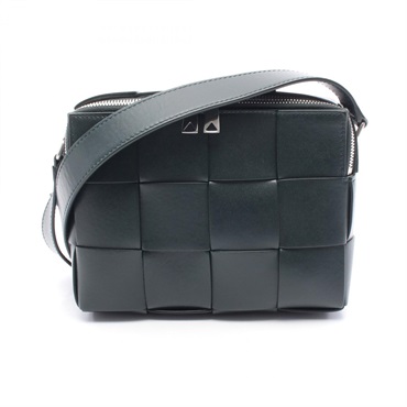 BOTTEGA VENETA Cassette Camera Crossbody Shoulder Bag 730027 Leather Green Used