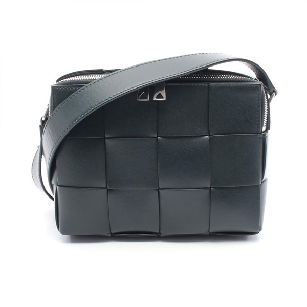 BOTTEGA VENETA Cassette Camera Crossbody Shoulder Bag 730027 Leather Green Used