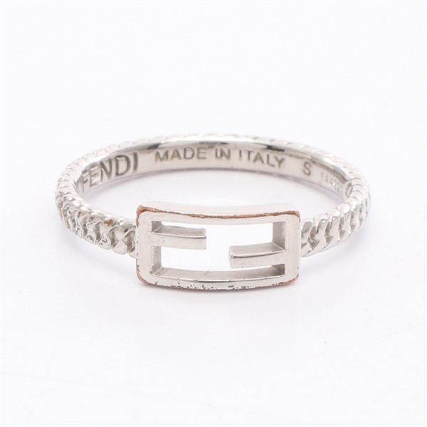 FENDI Baguette Ring Stainless Steel Used US Size 5.5