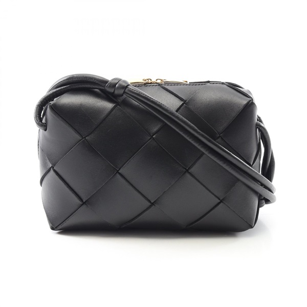 BOTTEGA VENETA small cassette camera Shoulder Bag 709417 leather Black Used