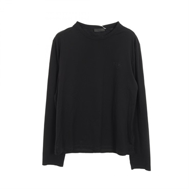 PRADA T-shirt long sleeve UJL159 cotton Black Used mens #XL